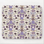 Purple Rustic Bows and Blossoms Mouse Pad<br><div class="desc">Boho and rustic mousepad featuring hand drawn illustration of bows and flowers in purple.</div>