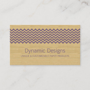 Purple Rustic Chevron Business Card