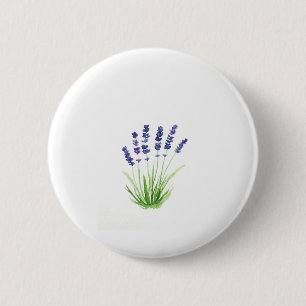 Purple rustic floral garden watercolor lavender 2 inch round button