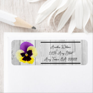 Purple rustique et Pansy Jaune