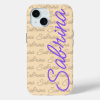 Purple Sabrina Signature Name Pattern