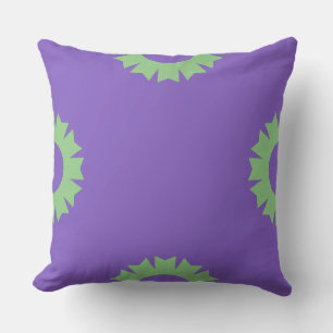 Purple sage green Geo Throw Pillow
