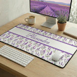 Purple Sage Green Lavender Custom Name Desk Mat<br><div class="desc">This monogram name Purple Sage Green Lavender pattern would look beautiful in your home,  accessorizing your living space to new a new heightened look. If you would like to personalize this product,  please contact the designer.</div>