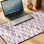 Purple Sage Green Lavender Flowers Desk Mat<br><div class="desc">This Purple Sage Green Lavender Flowers pattern would look beautiful in your home,  accessorizing your living space to new a new heightened look. If you would like to personalize this product,  please contact the designer.</div>