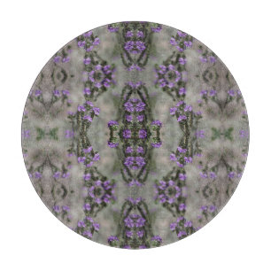 Purple Salt Heliotrope Wildflower Pattern Cutting Board