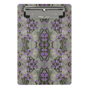 Purple Salt Heliotrope Wildflower Pattern Mini Cli Mini Clipboard