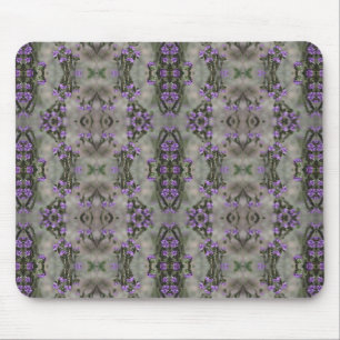 Purple Salt Heliotrope Wildflower Pattern Mouse Pad