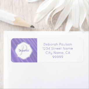 Purple Sand Ripples Personalized Address Label