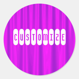 Purple Satin - Template Classic Round Sticker