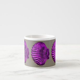 purple scallops espresso cup