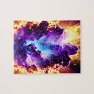 Purple Science Fiction Galactic Explosion in Sky Jigsaw Puzzle