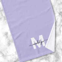 Purple Script Name Monogram