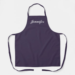 Purple Script Personalized Name Kitchen Apron
