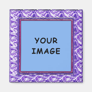 Purple Sculptured Photo Frame Magnet
