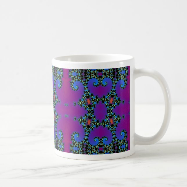 purple seamless pattern Digital computer graphic Coffee Mug (Right)