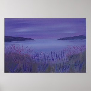 Purple seascape poster
