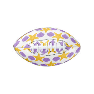 Purple Seashells Yellow Starfish Marine Life Football
