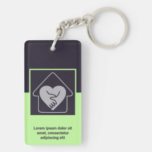 Purple Senior Care Promotionnels Custom Logo Keych