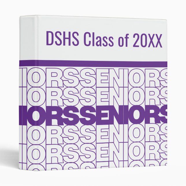 Purple Seniors Seniors Seniors Binder (Front/Spine)