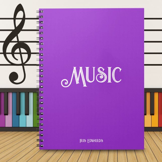 Purple Serenade: Personalized Music  Notebook (Simple in design, creativity color to unleash your musical imagination. )