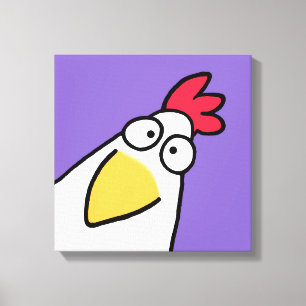 Purple SERIOUS CHICKEN by Sandra Boynton Canvas Print
