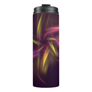 Purple Shades Abstract Flower Fantasy Thermal Tumbler