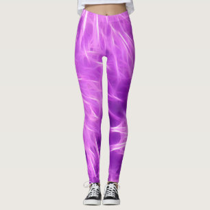 Purple Shades Flowers Transformed Leggings