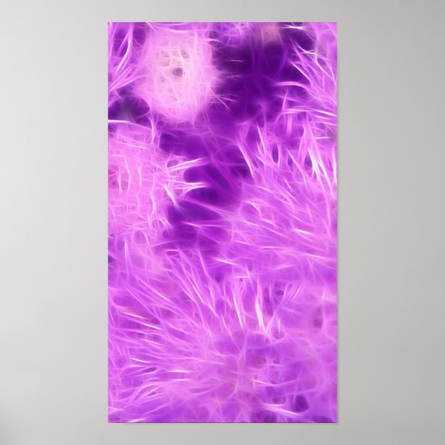 Purple Shades Flowers Transformed Poster (Front)