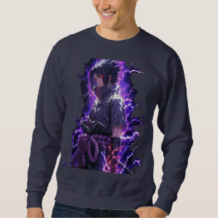 Purple Shadow Anime Aesthetic Sweatshirt 