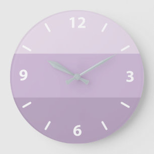 Purple Shadow Striped Large Clock