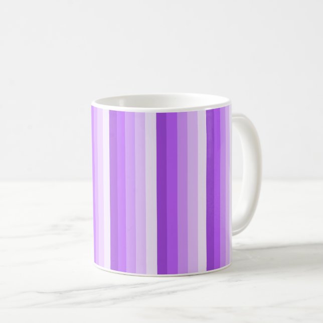 Purple shadow stripes coffee mug (Front Right)