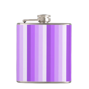 Purple shadow stripes hip flask