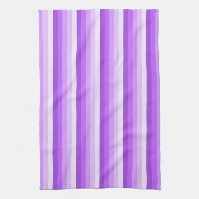 Purple shadow stripes kitchen towel (Vertical)