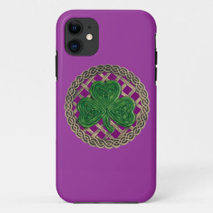 Purple Shamrock And Celtic Knots iPhone 5 Case