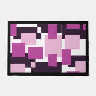 purple shapes texture doormat