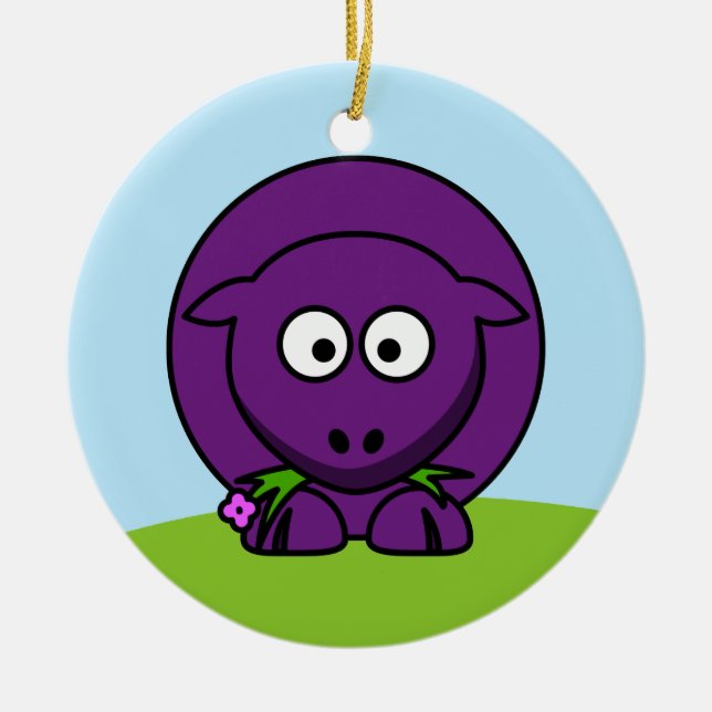 Purple Sheep Ornament (Front)