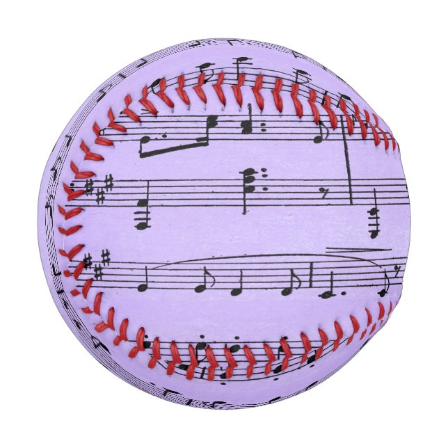 Purple Sheet Music Baseball (Back Right)