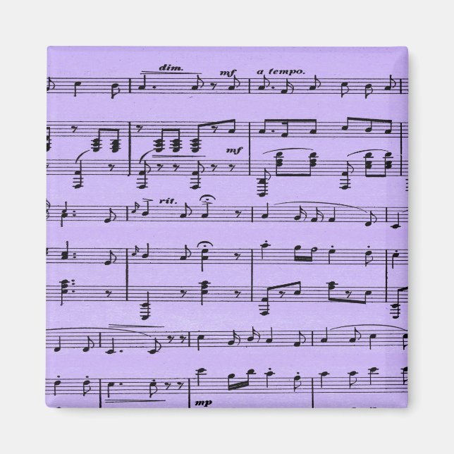Purple Sheet Music Magnet (Front)