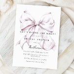 Purple She's Tying the Knot Bow Bridal Shower Invitation<br><div class="desc">"She's tying the knot" theme bridal shower invitation with an elegant purple bow design.</div>