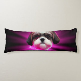 Purple Shih Tzu Body Pillow