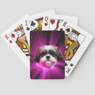 Purple Shih Tzu    Playing Cards