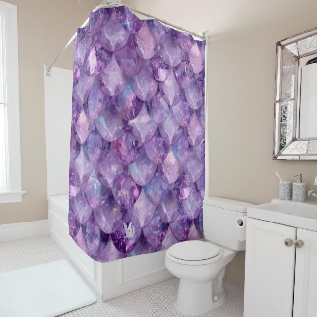 Purple Shiny Mermaid Print (In Situ)