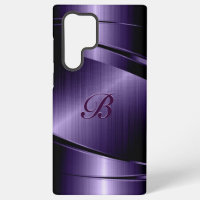 Purple Shiny Metallic Brushed Aluminum Look