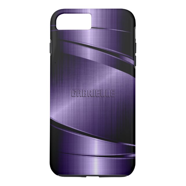Purple Shiny Metallic Design Case-Mate iPhone Case (Back)