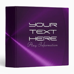 Purple shiny stainless steel metal binders