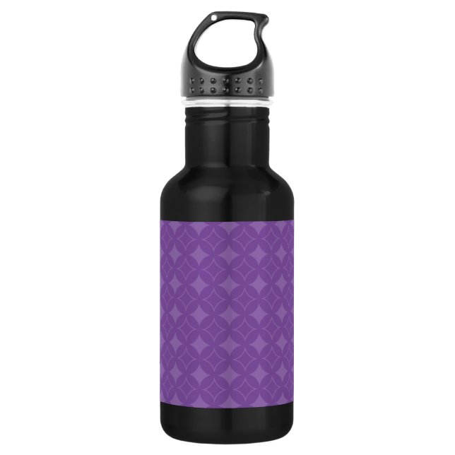 Purple shippo pattern 532 ml water bottle (Front)