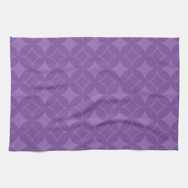 Purple shippo pattern kitchen towel (Horizontal)