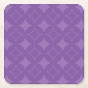 Purple shippo pattern square paper coaster