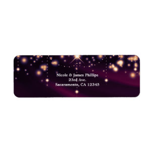 Purple Silk & Gold Sparkle Glam Party Invitation