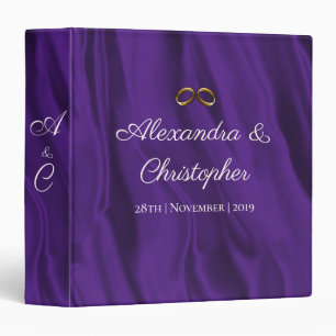 Purple Silk Wedding Binder